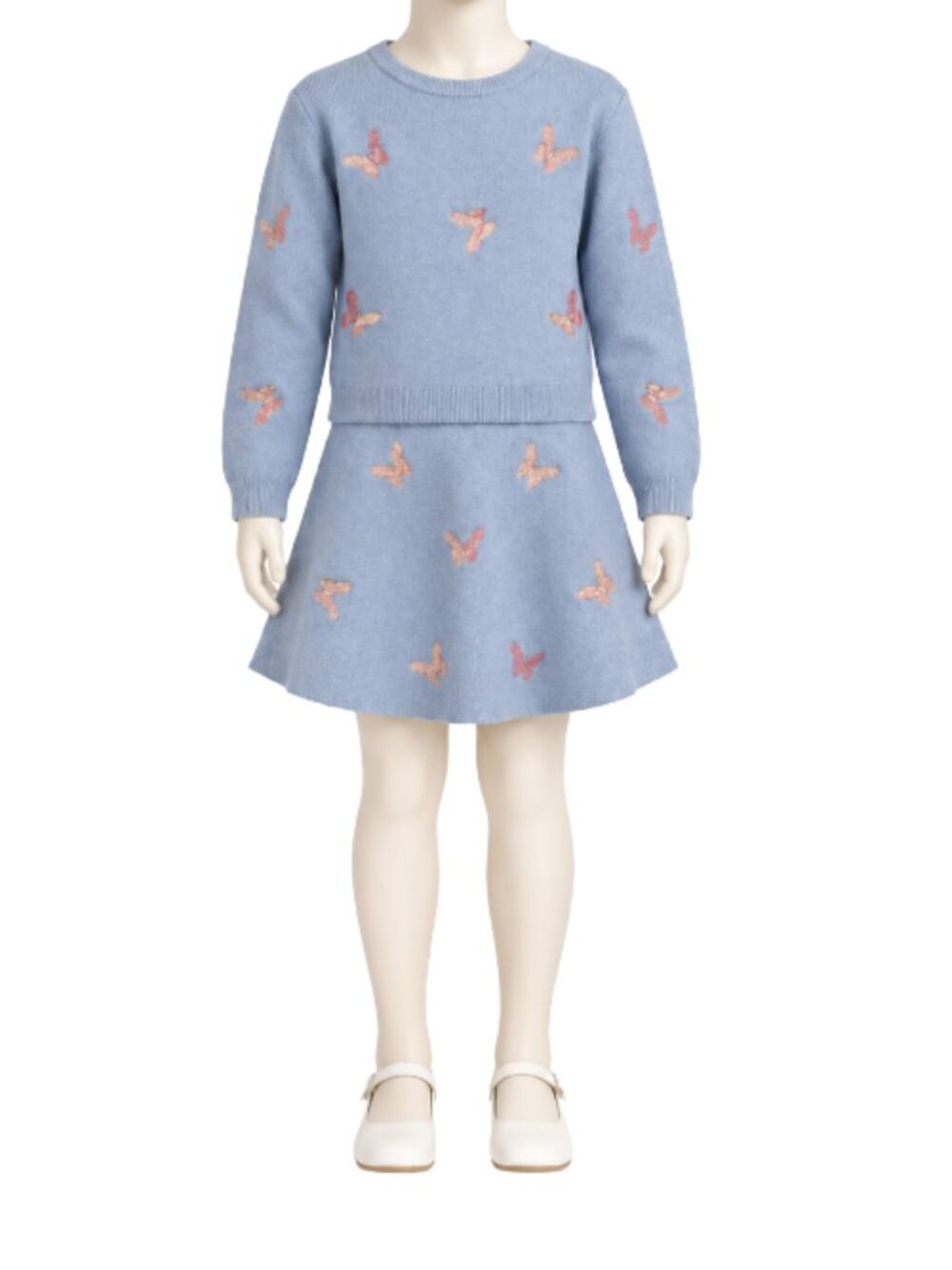 Primark Girls 2-Piece Butterfly Knit Set Size 7–8 Years / 128 cm
